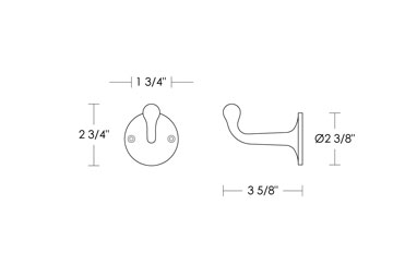 Yale Club Bath Hook Small